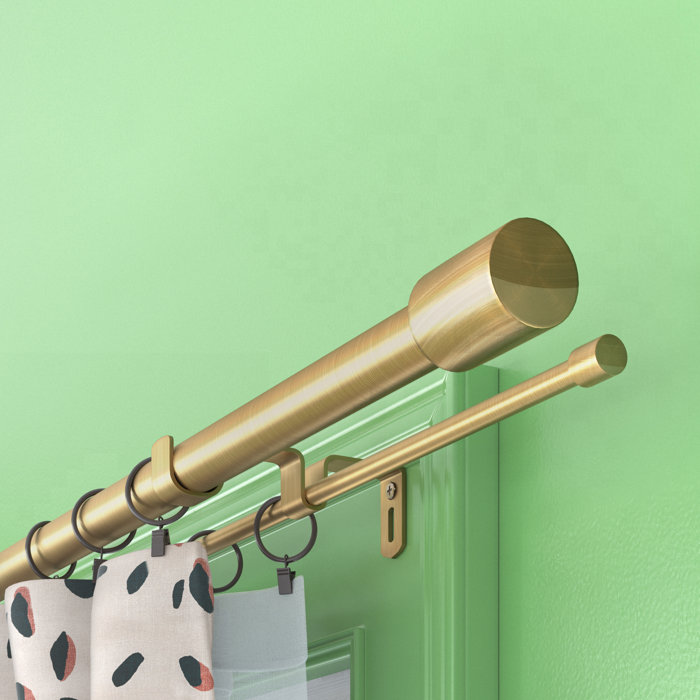 Etta Avenue™ Totham Adjustable 1" Double Curtain Rod & Reviews Wayfair